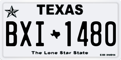 TX license plate BXI1480