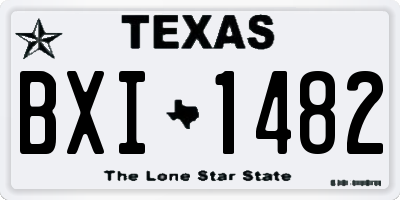 TX license plate BXI1482