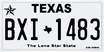 TX license plate BXI1483