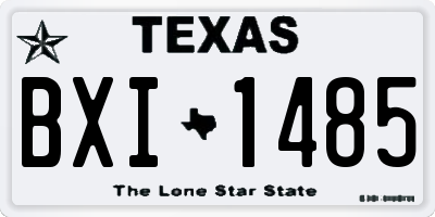 TX license plate BXI1485