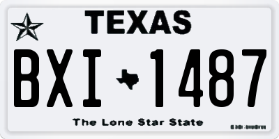 TX license plate BXI1487