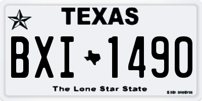 TX license plate BXI1490
