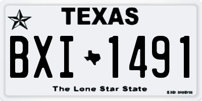 TX license plate BXI1491