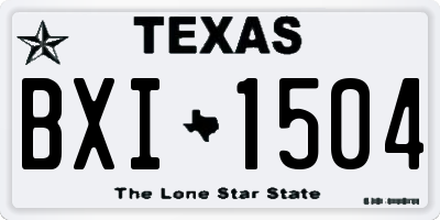 TX license plate BXI1504