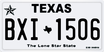 TX license plate BXI1506