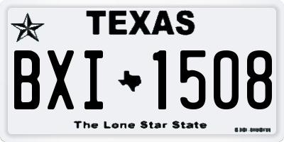 TX license plate BXI1508