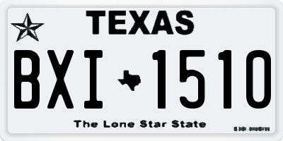 TX license plate BXI1510