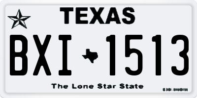 TX license plate BXI1513