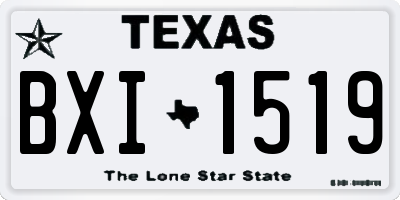 TX license plate BXI1519