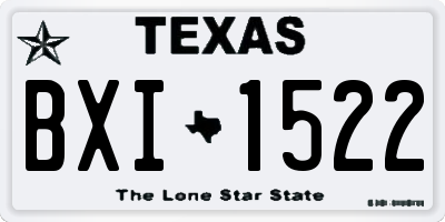 TX license plate BXI1522