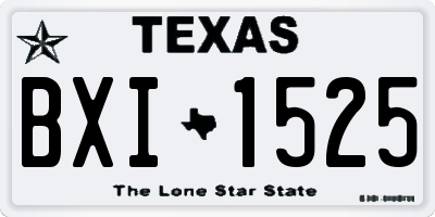 TX license plate BXI1525