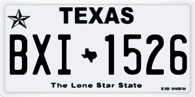 TX license plate BXI1526