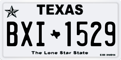 TX license plate BXI1529