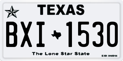 TX license plate BXI1530