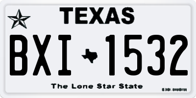 TX license plate BXI1532