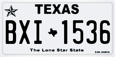 TX license plate BXI1536