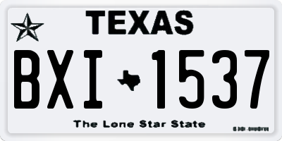 TX license plate BXI1537