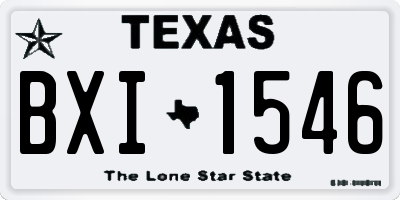 TX license plate BXI1546
