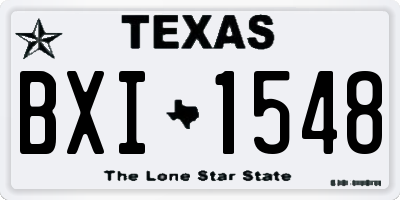 TX license plate BXI1548