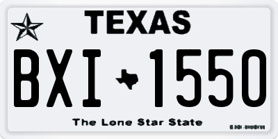 TX license plate BXI1550