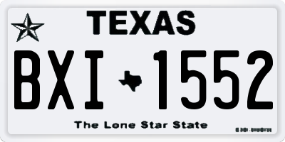 TX license plate BXI1552