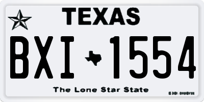 TX license plate BXI1554