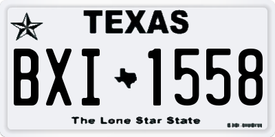 TX license plate BXI1558