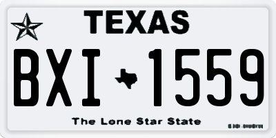 TX license plate BXI1559