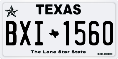 TX license plate BXI1560
