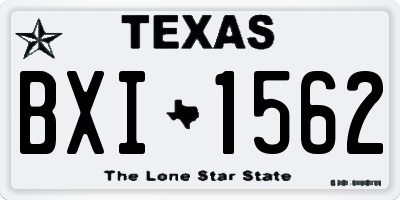 TX license plate BXI1562