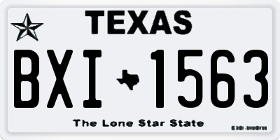 TX license plate BXI1563