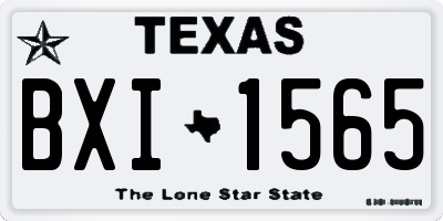 TX license plate BXI1565