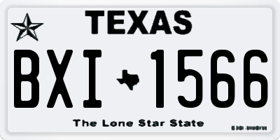 TX license plate BXI1566