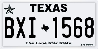 TX license plate BXI1568