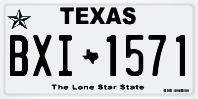 TX license plate BXI1571