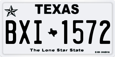 TX license plate BXI1572