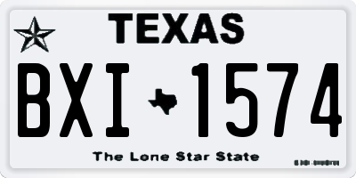TX license plate BXI1574