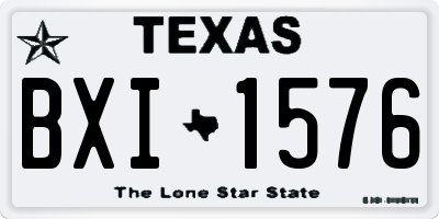 TX license plate BXI1576