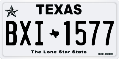 TX license plate BXI1577