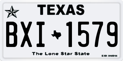 TX license plate BXI1579