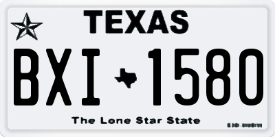 TX license plate BXI1580