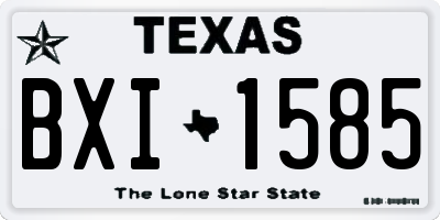 TX license plate BXI1585
