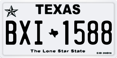 TX license plate BXI1588