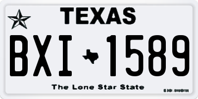 TX license plate BXI1589