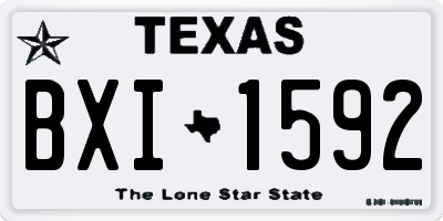 TX license plate BXI1592