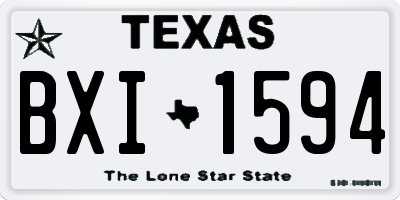 TX license plate BXI1594