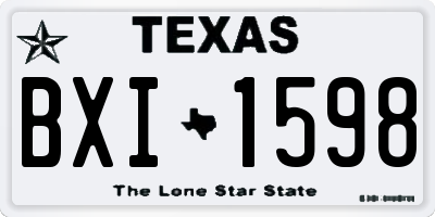 TX license plate BXI1598
