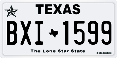 TX license plate BXI1599
