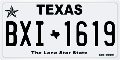 TX license plate BXI1619