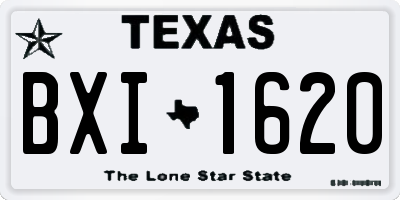 TX license plate BXI1620